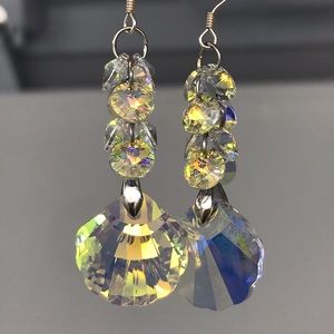 Long Fashion Crystal Drop Dangling Earrings